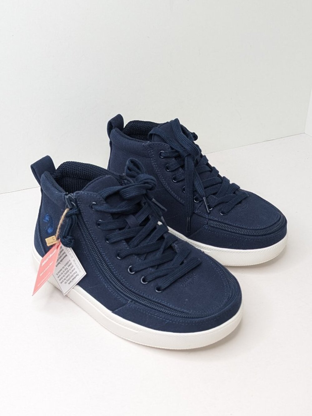 Billy FootwearBoys Classic DR II High Top Sneakers Navy Little Kids 3 Extra Wide